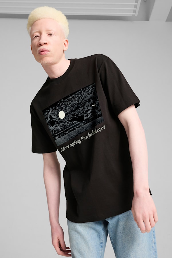 GRAPHICS "Football Expert" Tee Men, PUMA Black, extralarge